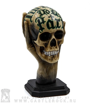 статуэтка череп в руке "till death do us part"