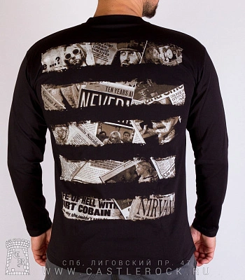 футболка nirvana (смайл, газета) д/р