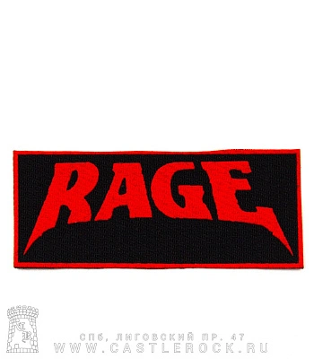 нашивка rage (лого красное)