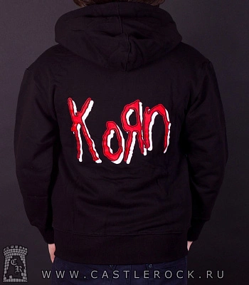 балахон на молнии korn (ведьма и кукла, принт спереди)