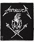 нашивка metallica (череп, ч/б, вышивка)