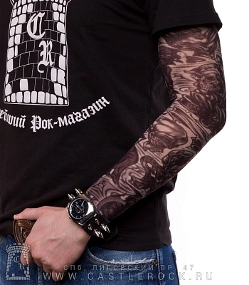 тату рукав скелеты и черепа