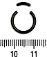 Сегментное Кольцо Сталь Черное 1,6 х 10