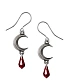 серьги alchemy gothic (алхимия готик) e477r tears of the moon-red