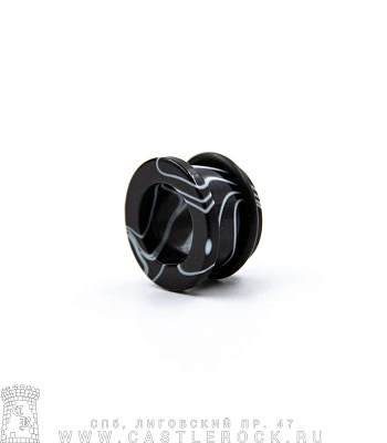 Тоннель Акрил Черный (с резинкой) 16 мм