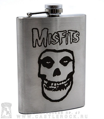 фляга стальная с гравировкой misfits 8 oz