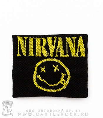 напульсник трикотажный nirvana (надпись и смайл)