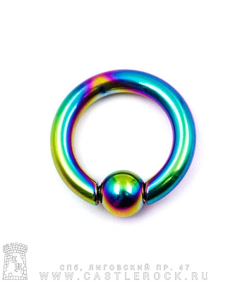 Кольцо BCR Хард Сталь "Бензиновое" 4 х 16 х 8 (с пружинным шариком)