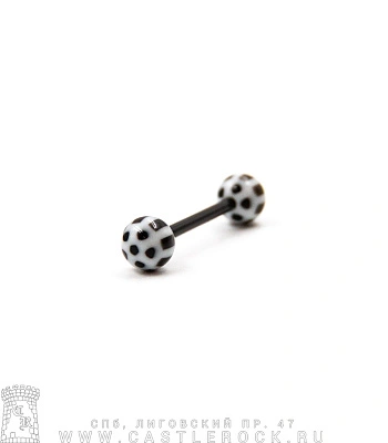 Штанга Биофлекс с Акриловыми Шариками Полосы (ч/б) 1,6 х 14-15 х 6/6