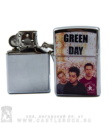 зажигалка цветная green day