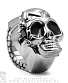 часы-перстень с крышкой череп (эмаль черная)