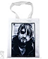 сумка шоппер nirvana kurt cobain (белая, большая)