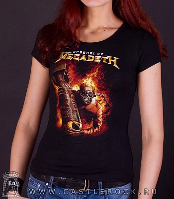 женская футболка megadeth "arsenal of megadeth"