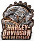 нашивка на спину harley-davidson (орел и двигатель, вышивка)