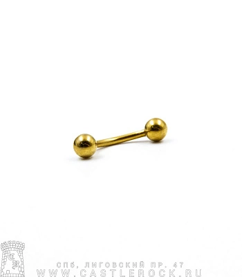 Банан Сталь Золотистый с Шариками 1,6 х 12 х 5/5