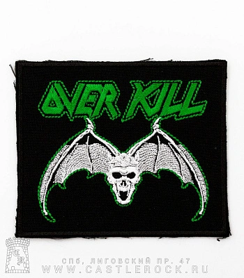нашивка overkill (лого, вампир, вышивка)
