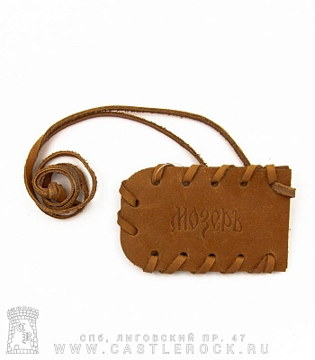 чехол для варгана кожаный (без защиты язычка, коричневый светлый) vb-1