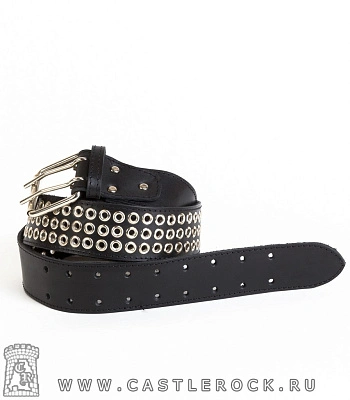 ремень кожаный 3 ряда блочки