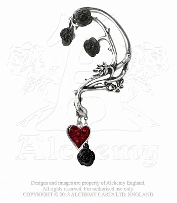 серьга кафф alchemy gothic (алхимия готик) e329 bed of blood roses