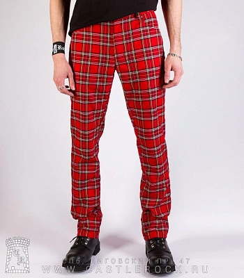 брюки клетка красная (яркая)
