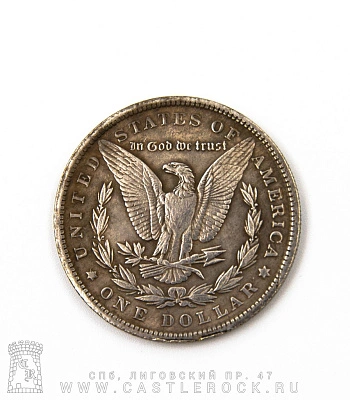 монета сувенирная крупная e pluribus unum (череп шамана в профиль)