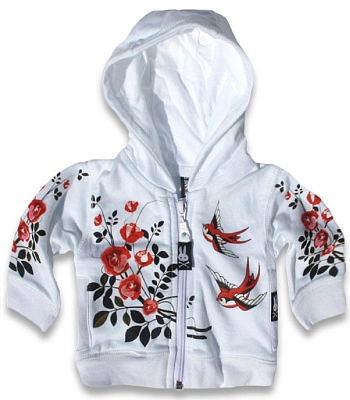 толстовка детская six bunnies birds and roses