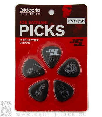 набор медиаторов joe satriani (черный, 10 шт., 0,71 мм) 1cbk4-10js