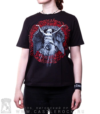 женская футболка ангел (прямая, светится)