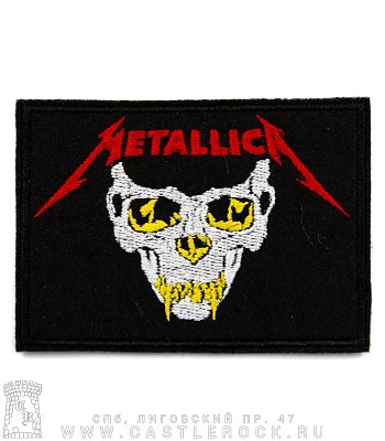 нашивка metallica (череп, вышивка)