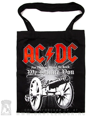 сумка шоппер ac/dc "for those about to rock. we salute you"