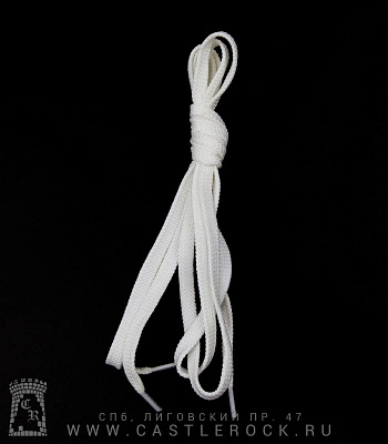 шнурки белые (плоские, 9 мм)