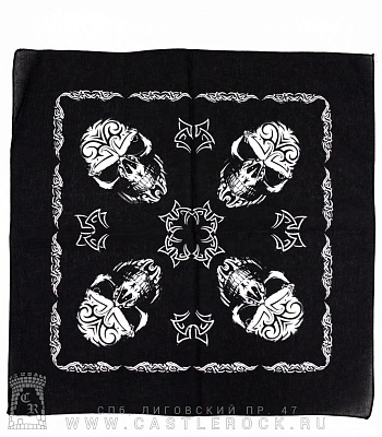 бандана черепа в пирсинге и тату