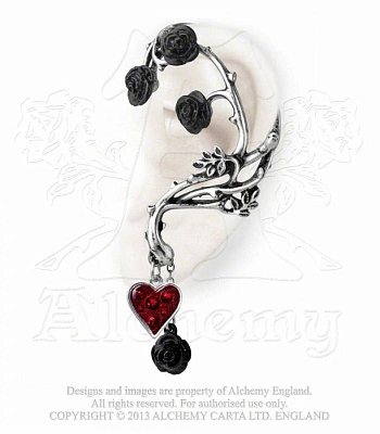 серьга кафф alchemy gothic (алхимия готик) e329 bed of blood roses
