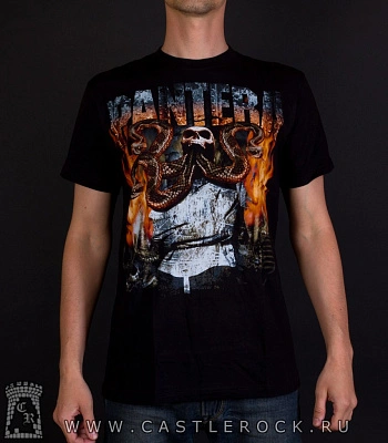 футболка pantera (череп со змеями)