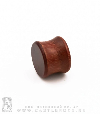 Плаг Дерево Бордовый 14 мм