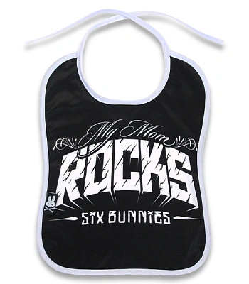 слюнявчик детский six bunnies my mom rocks