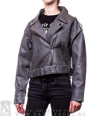 косуха женская к/з оверсайз а5111 (серая)