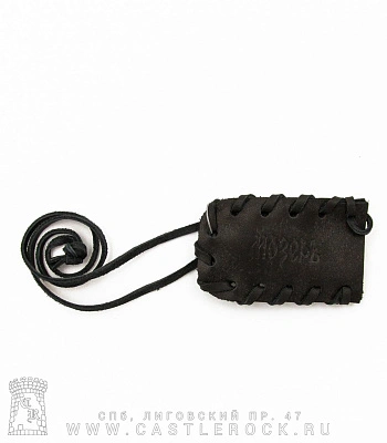 чехол для варгана кожаный (без защиты язычка, черный) vb-1