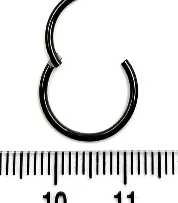 Сегментное Кольцо Кликер Сталь Черное 1,2 х 12