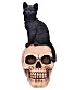 статуэтка кот на черепе