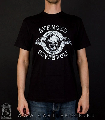 футболка avenged sevenfold (лого ч/б)