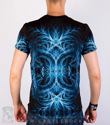 футболка морозный узор (полноформат, светится)