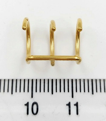 Кафф Сталь Золотистый 3 Витка 1,2 х 9