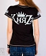 женская футболка княzz череп 13 (черная)