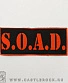 нашивка system of a down "s.o.a.d." (надпись красная)