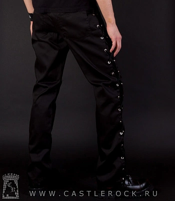 брюки люверс черная шнуровка