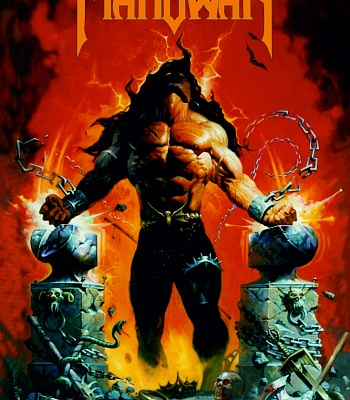постер тканевый manowar "louder than hell"