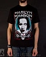 футболка marilyn manson (лицо и череп)