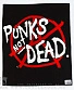 нашивка на спину anarchy анархия punks not dead (лого, надпись белая, вертикальная)