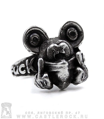 кольцо микки маус "fuck you"
